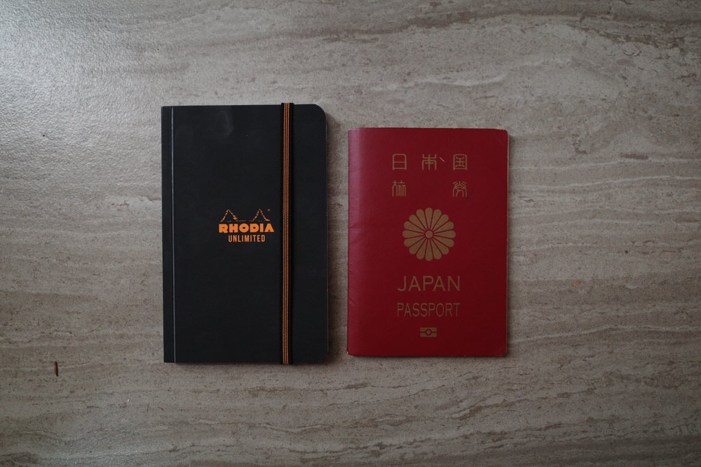 パスポートとサイズ比較したミニノート