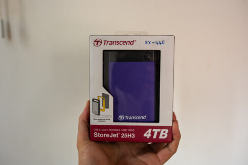 TranscendのHDD（紫）