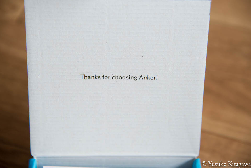 Anker PowerPort4の箱の蓋裏