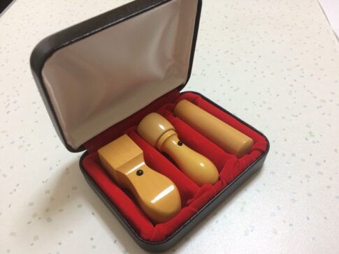 はんこプレミアムでオーダーした事業用印鑑のセット