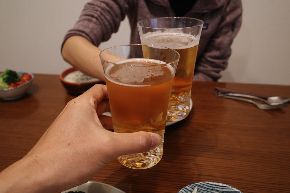 バカラで乾杯