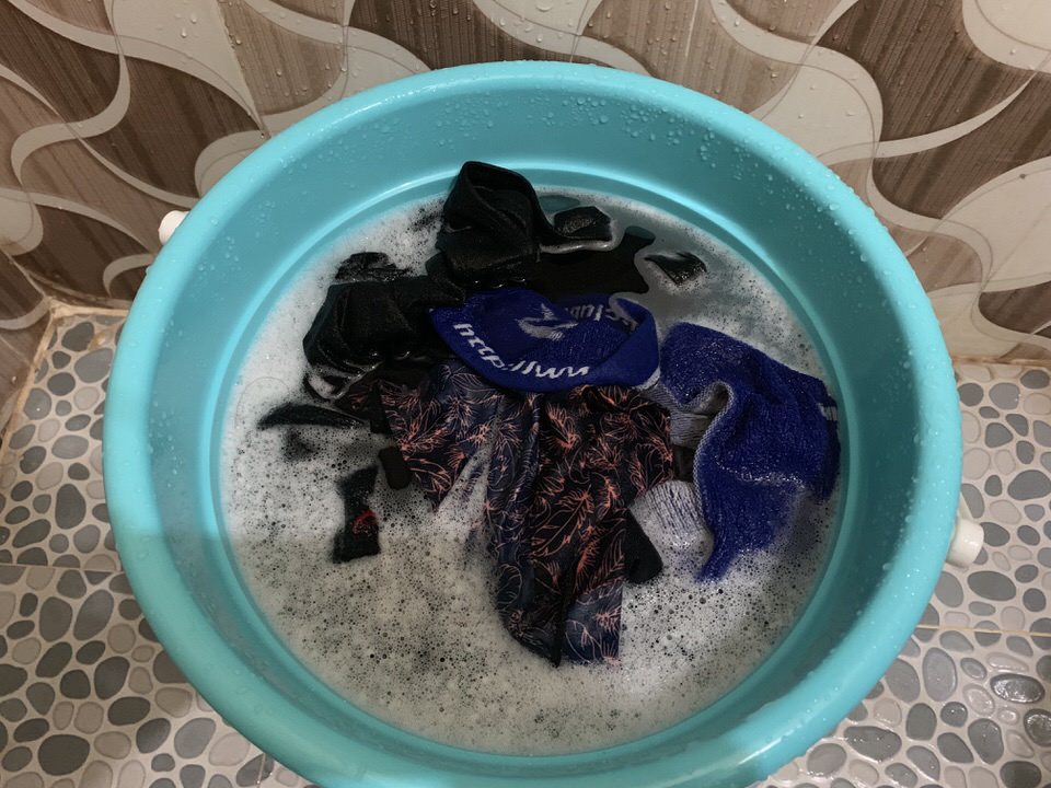 付け置きしている衣類