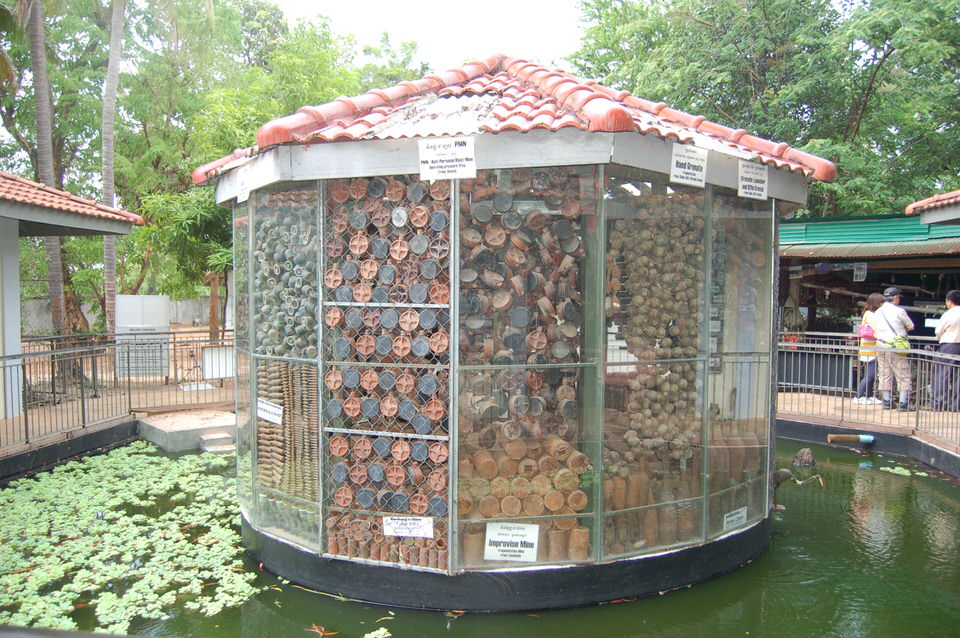 地雷博物館で展示された地雷