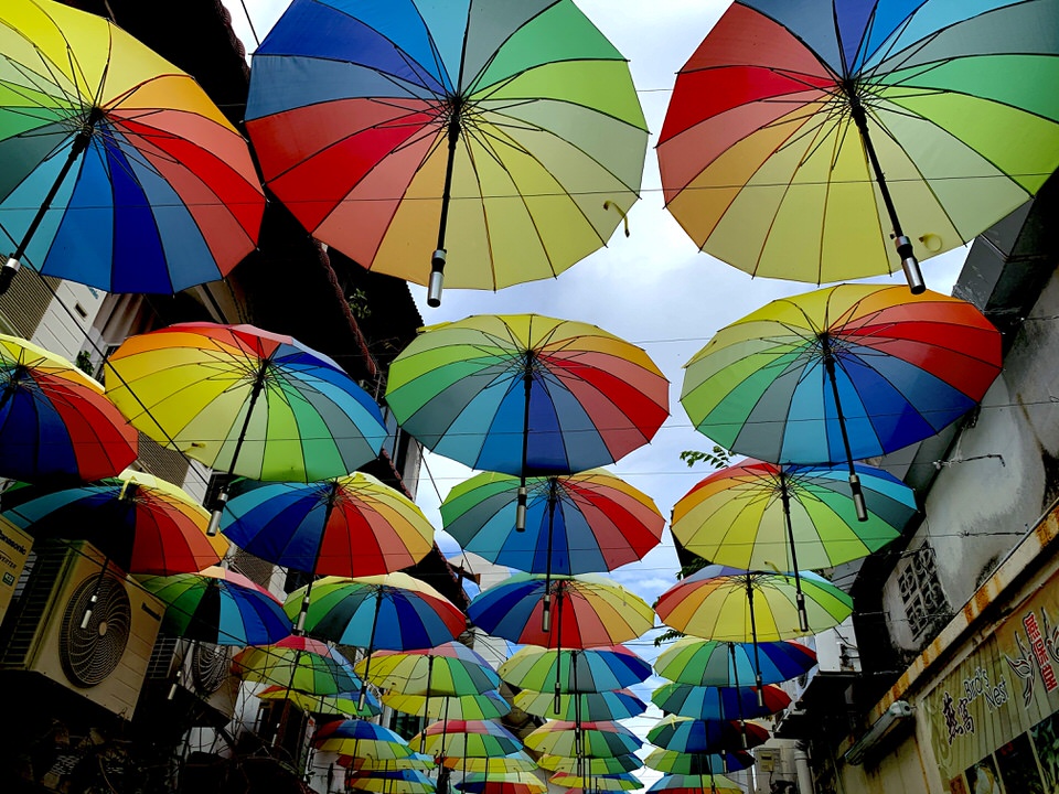 ペナンの傘アート