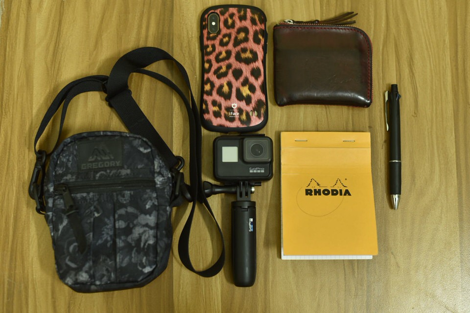 グレゴリーのシングルポケットSの中身