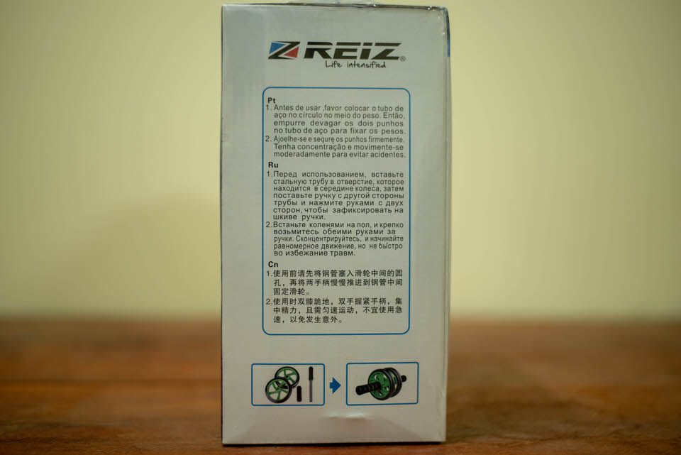 アブローラーの外箱の説明書き