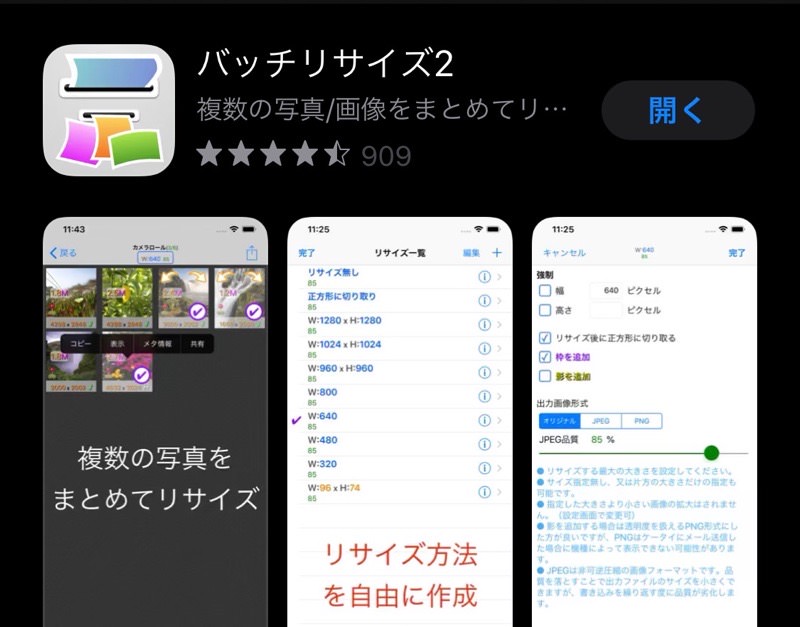 バッチリサイズ2のダウンロード画面