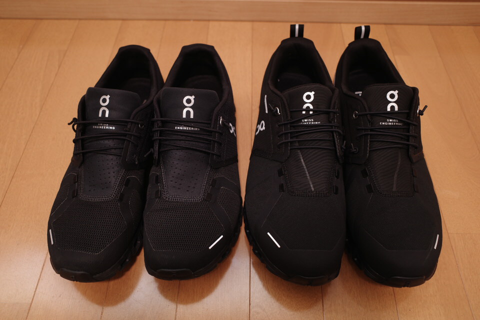 On Cloud5とWaterproofの比較